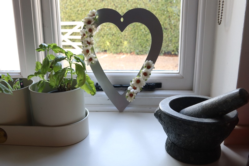Decorative Metal Heart in Kitchen