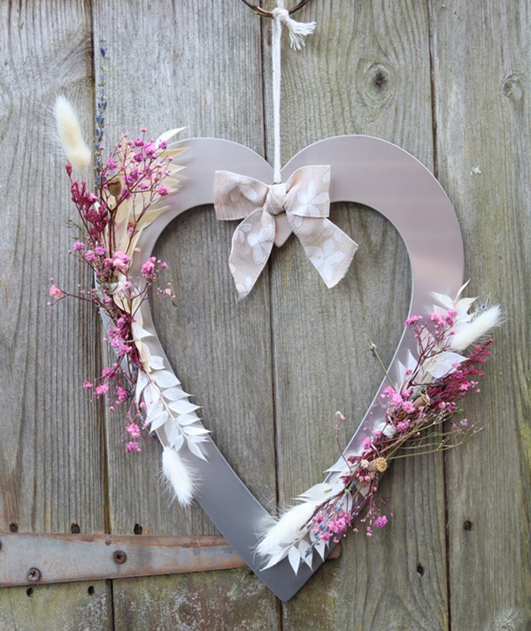 Stainless Steel Heart in Garden